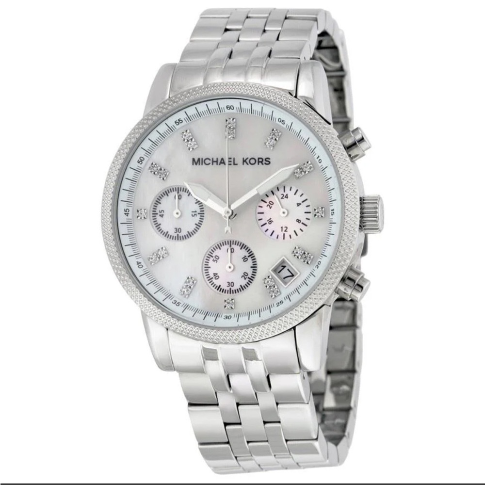 Michael Kors - Ritz Chronograph - Stainless Steel Watch - Silver - MOP MK5020